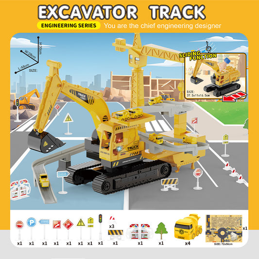 Track Transformer Storage Parking Lot Toys