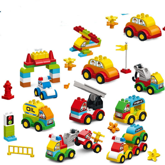 Building Block Toys, Puzzle, Splicing And Changing Car Models