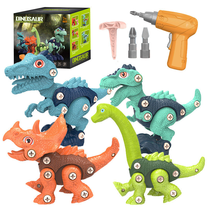 Children's DIY Detachable Dinosaur Model Assembled Blocks Screw Tightening Toys