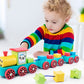 Children's Educational Train Blocks Classic Wood Train-wooden Toys Shape Sorters And Stackable Wooden Blocks