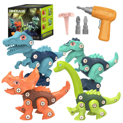 Children's DIY Detachable Dinosaur Model Assembled Blocks Screw Tightening Toys