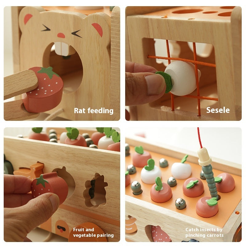 Children's Early Education Educational Feeding Trolley Building Blocks Toys