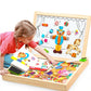 Wooden Magnetic Puzzle Toys Children 3D Puzzle Box Figure Animals Circus Writing Drawing Board Learning Education Toys For Kids