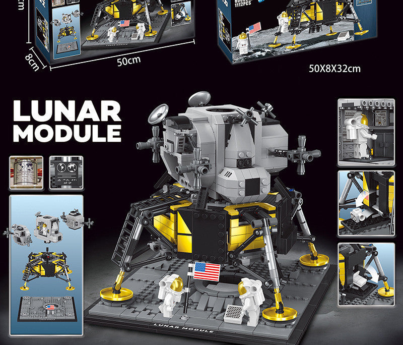 Zhimeng 60003 Creative Series Apollo 11 Lunar Module Model Children's Puzzle Assembled Building Block Toys