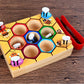 Montessori Educational Industrious Little Bees Kids Wooden Toys for Children Interactive Beehive Game Board Funny Toy Gift