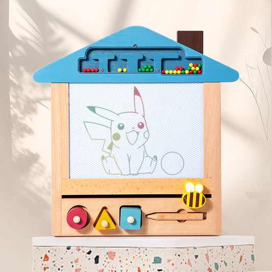 Children's Wooden Doodle Hand Drawn Drawing Board Magnetic Magnetic Early Education Toys