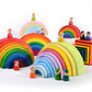 Arched solid wood toys
