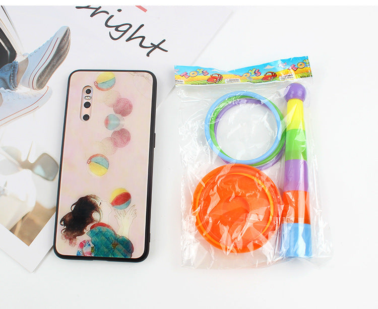 Jenga Ring Toys Small Parent-child Throwing Ring Stall Children's Decompression Toys