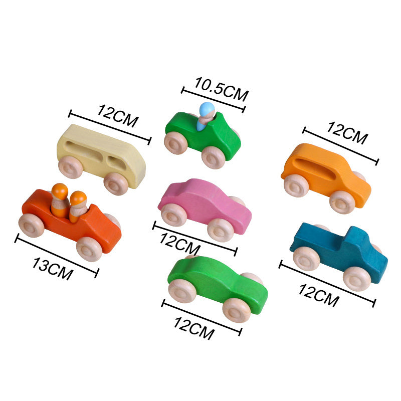 Solid wood build four elements forest coral educational toys