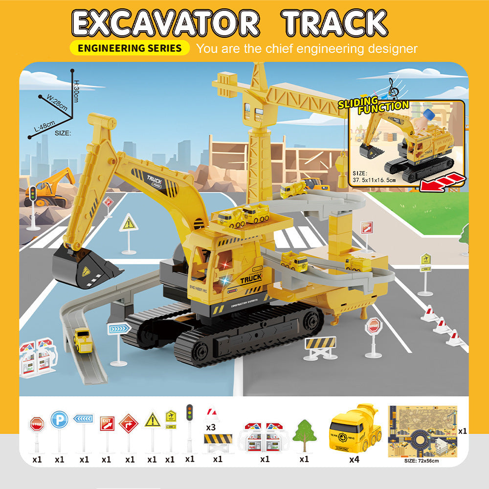 Track Transformer Storage Parking Lot Toys