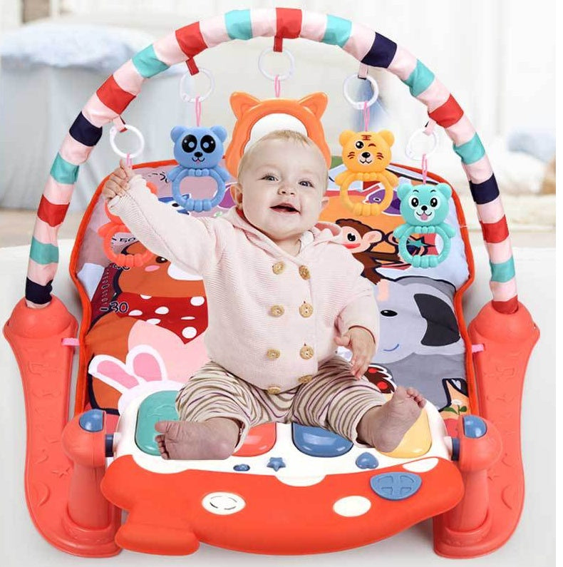 Infant Pedal Piano Fitness Rack Game Blanket Educational Toys