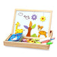 Wooden Magnetic Puzzle Toys Children 3D Puzzle Box Figure Animals Circus Writing Drawing Board Learning Education Toys For Kids