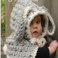 Baby Girls Hats Handmade Kids Winter Hats Wrap Bear Scarf Caps