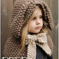 Baby Girls Hats Handmade Kids Winter Hats Wrap Bear Scarf Caps