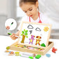 Wooden Magnetic Puzzle Toys Children 3D Puzzle Box Figure Animals Circus Writing Drawing Board Learning Education Toys For Kids