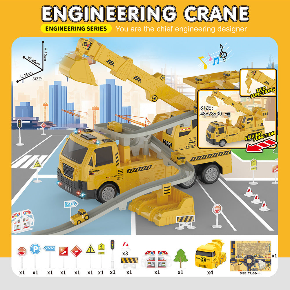 Track Transformer Storage Parking Lot Toys