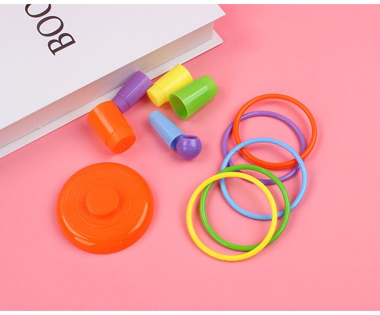 Jenga Ring Toys Small Parent-child Throwing Ring Stall Children's Decompression Toys