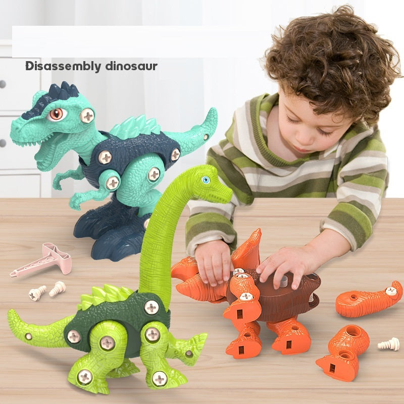 Children's DIY Detachable Dinosaur Model Assembled Blocks Screw Tightening Toys