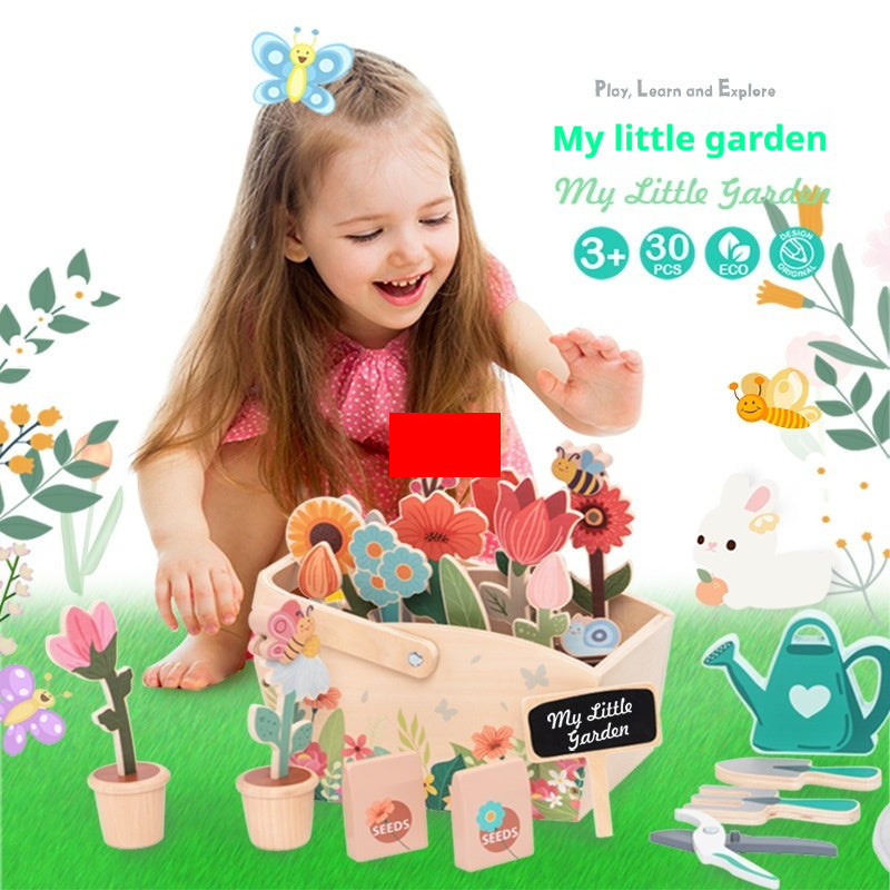 Planting Building Blocks Matching Play House Scene Simulation Children's Toys