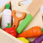 Fruit And Vegetable Cutting Music Wooden Magnetic Cutting Toys