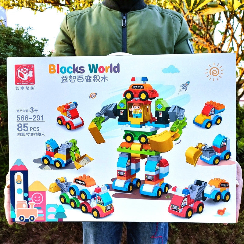 Building Block Toys, Puzzle, Splicing And Changing Car Models