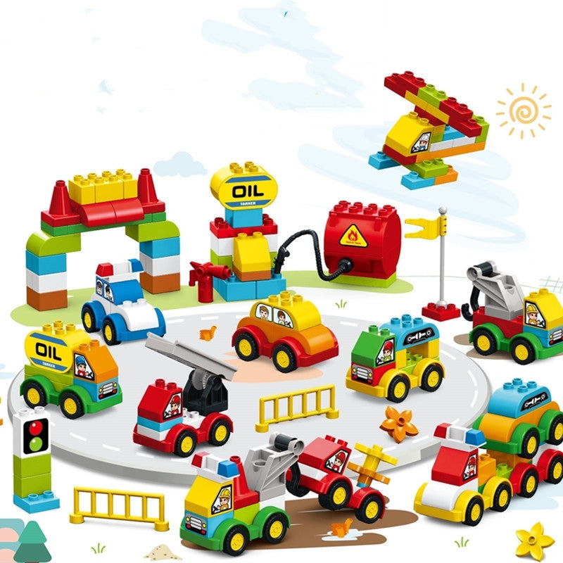 Building Block Toys, Puzzle, Splicing And Changing Car Models