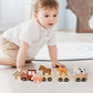 Children's Wooden Farm Animal Train Baby Enlightenment Stacking Cognitive Toys Educational Toys Birthday Train