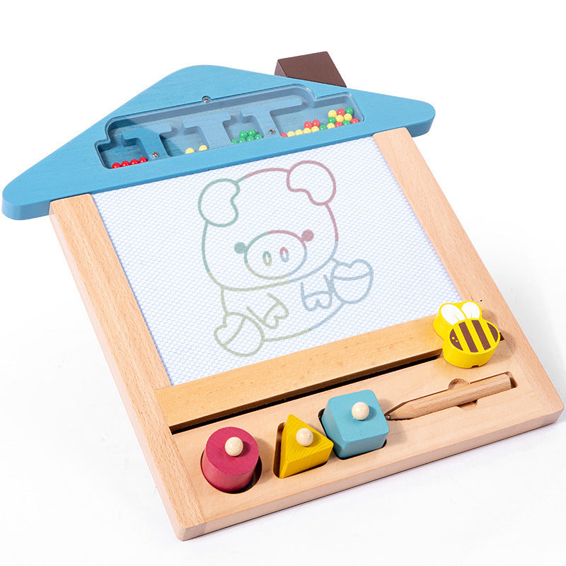 Children's Wooden Doodle Hand Drawn Drawing Board Magnetic Magnetic Early Education Toys