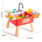 Kitchen Children Dishwasher Simulation Sink Faucet Circulating Water Electric Wash Table Toys