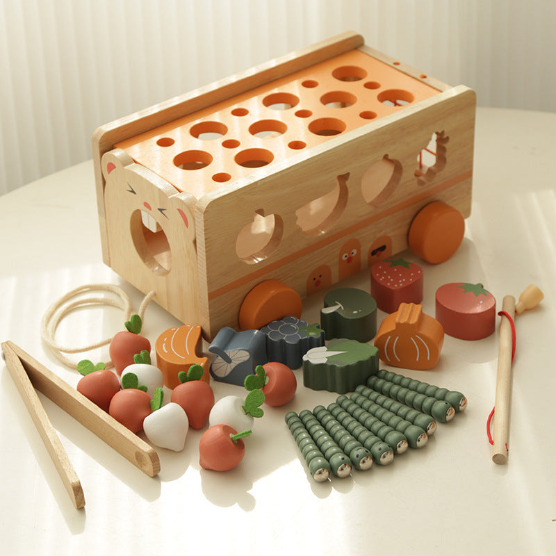 Children's Early Education Educational Feeding Trolley Building Blocks Toys