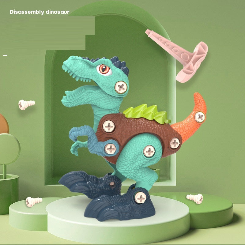 Children's DIY Detachable Dinosaur Model Assembled Blocks Screw Tightening Toys