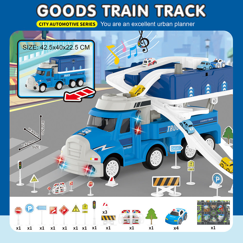 Track Transformer Storage Parking Lot Toys