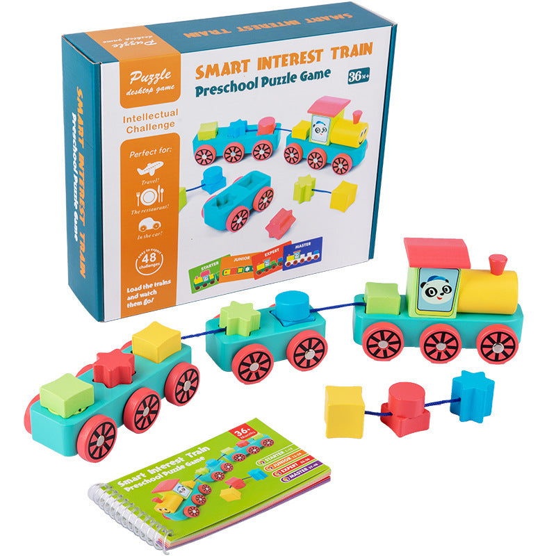 Children's Educational Train Blocks Classic Wood Train-wooden Toys Shape Sorters And Stackable Wooden Blocks