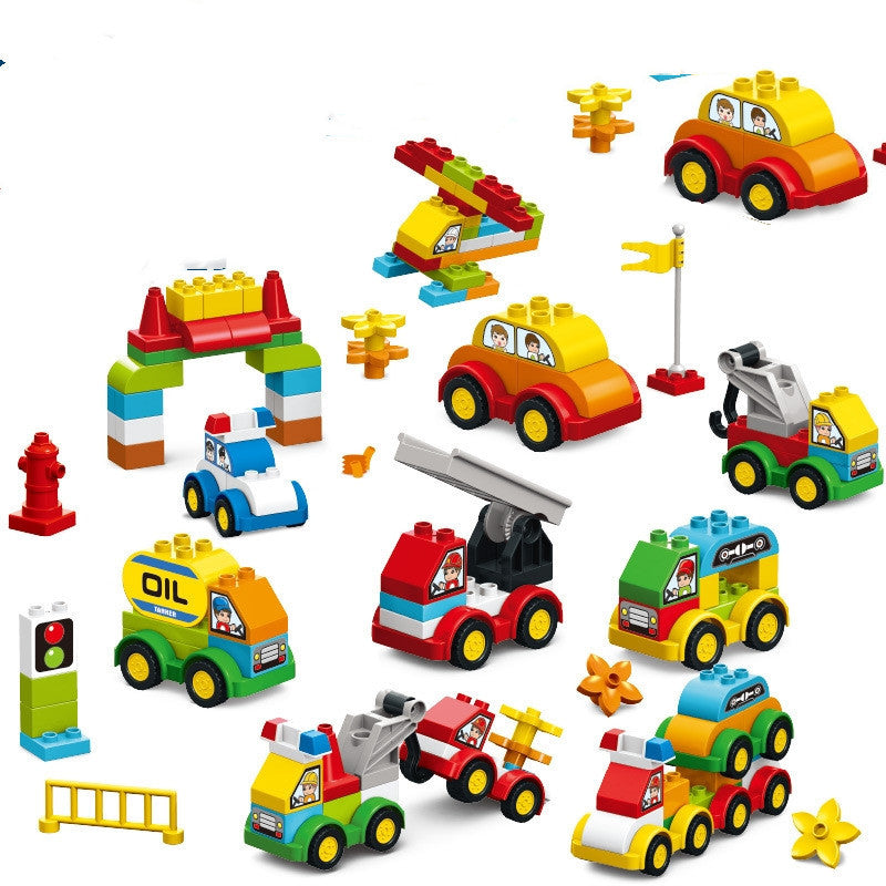 Building Block Toys, Puzzle, Splicing And Changing Car Models